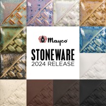 Mayco Stoneware 2024 Yeni 12 Renk Sır ve Astar Kiti 4oz-118mL