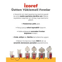 TR-120 Atölye Tipi Üstten Yüklemeli Seramik Fırını 120 Litre (Dokunmatik Kontrollü)