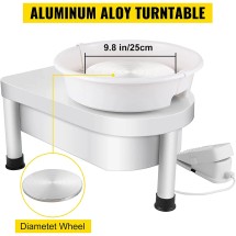 Çömlekçi Tornası Beyaz Ayaklı Pedallı Model-7