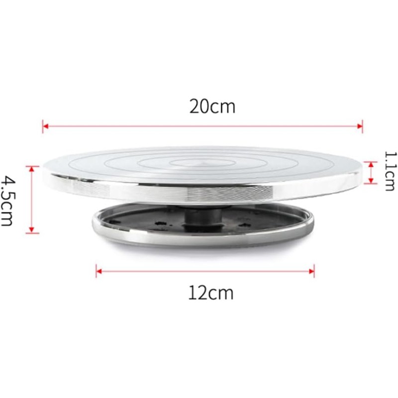 Alüminyum Çift Taraflı Metal Turnet Çap: 20/12cm Y: 4.5cm