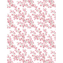 Sır Üstü Renkli Dekal Cherry (Kiraz Çiçekleri-Sakura) D-204 (23x28cm)