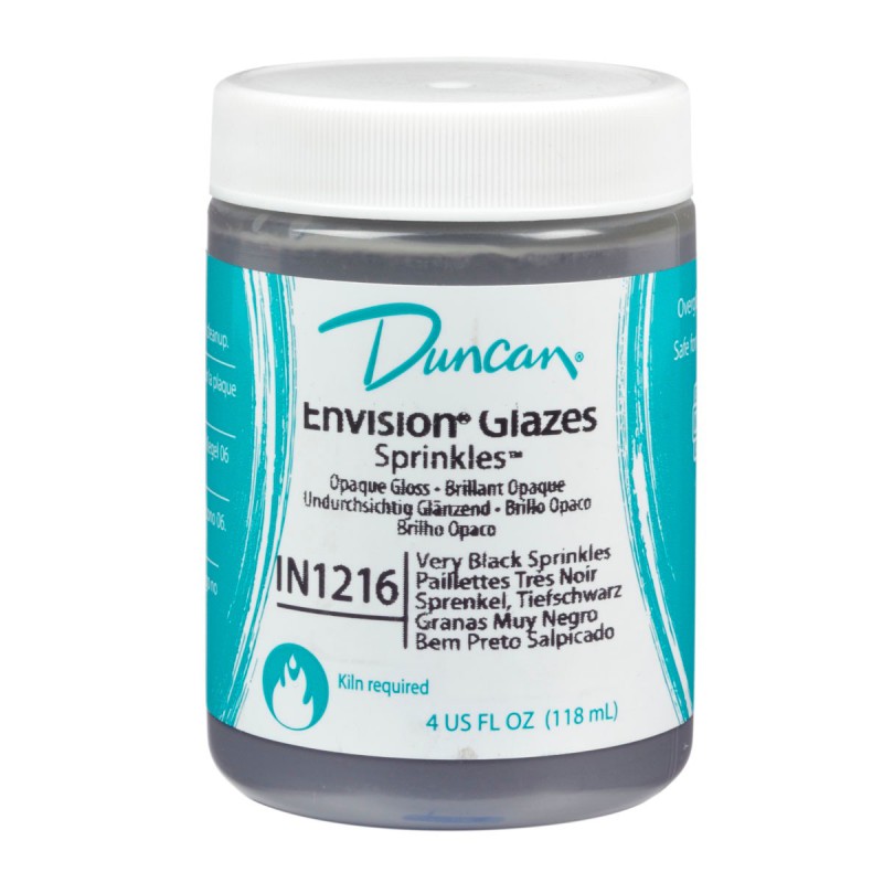 IN-1216 Duncan Very Black Sprinkles (Opak Beyaz Benekli Siyah) 16oz - 473mL